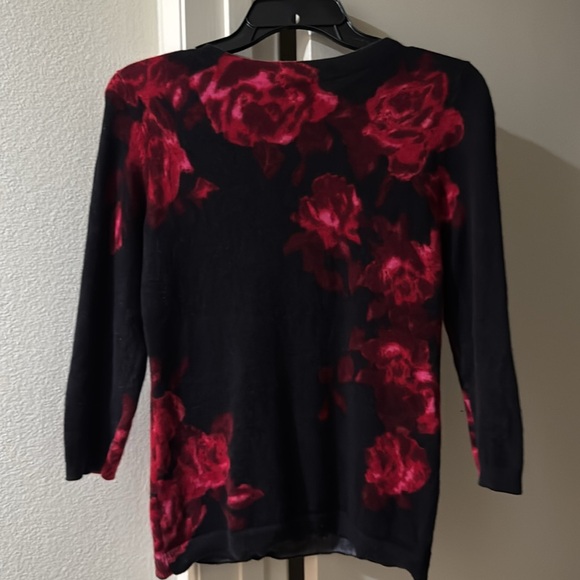 Talbots pure cashmere rose 3/4 sleeve sweater - Picture 6 of 10